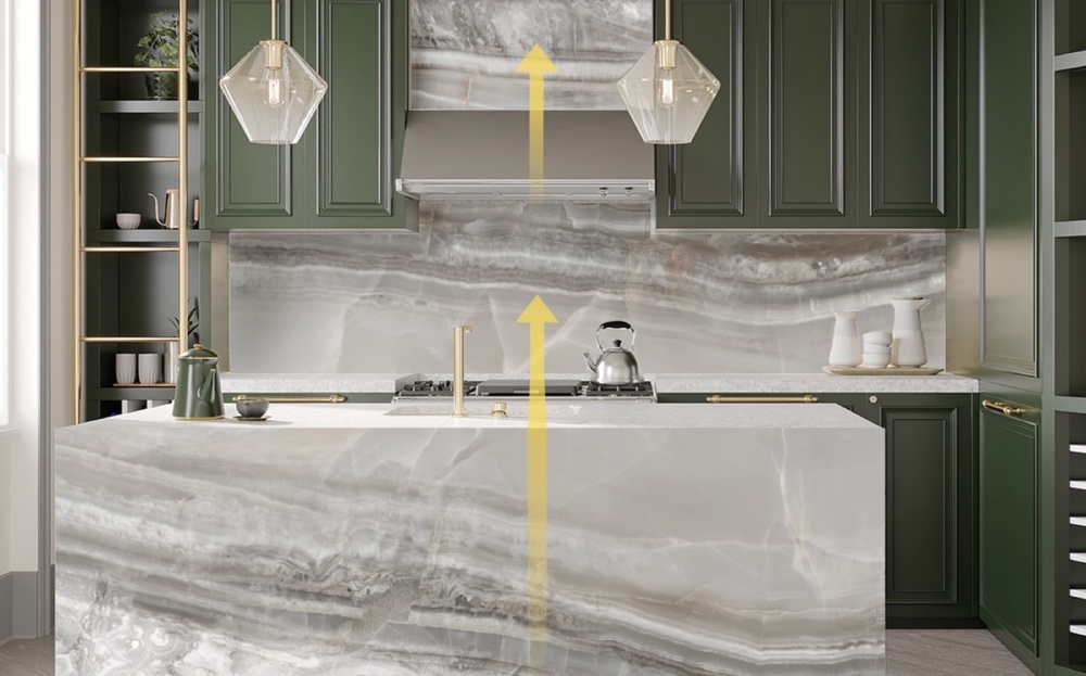 kitchen setting El Paso bioquartz